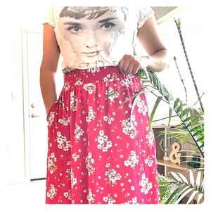 Loft Maxi Flowy Floral Skirt